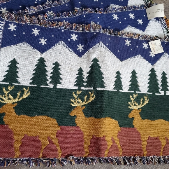 vtg 4pcs W.C. Designs Pine Tree Deer Table Place Mats - Picture 2 of 4